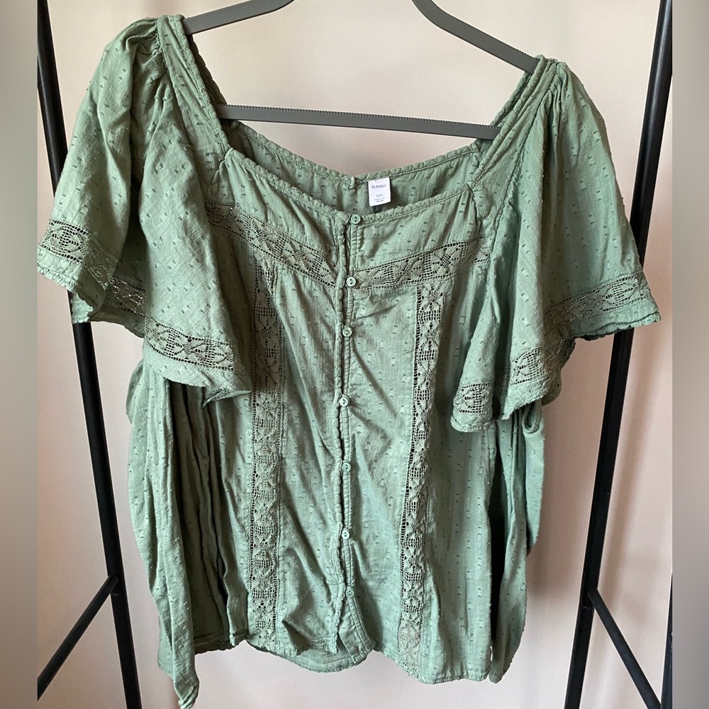 Green blouse